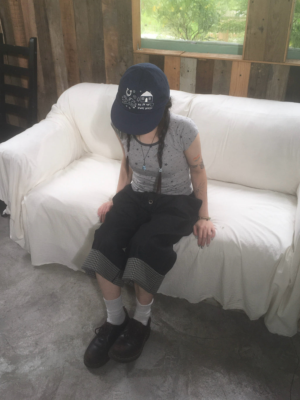 check roll-up pants