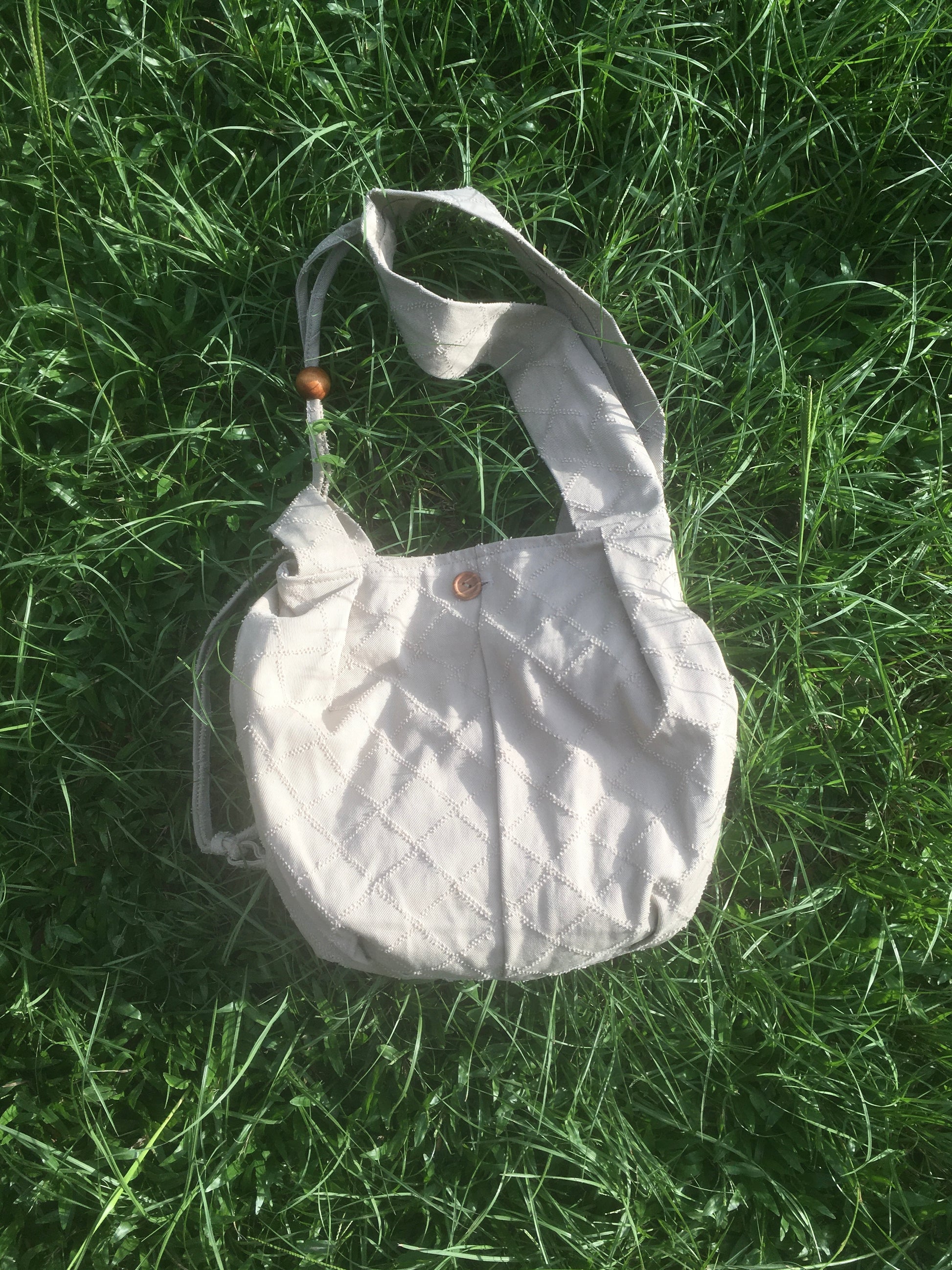 diamond stitch bag (beige)