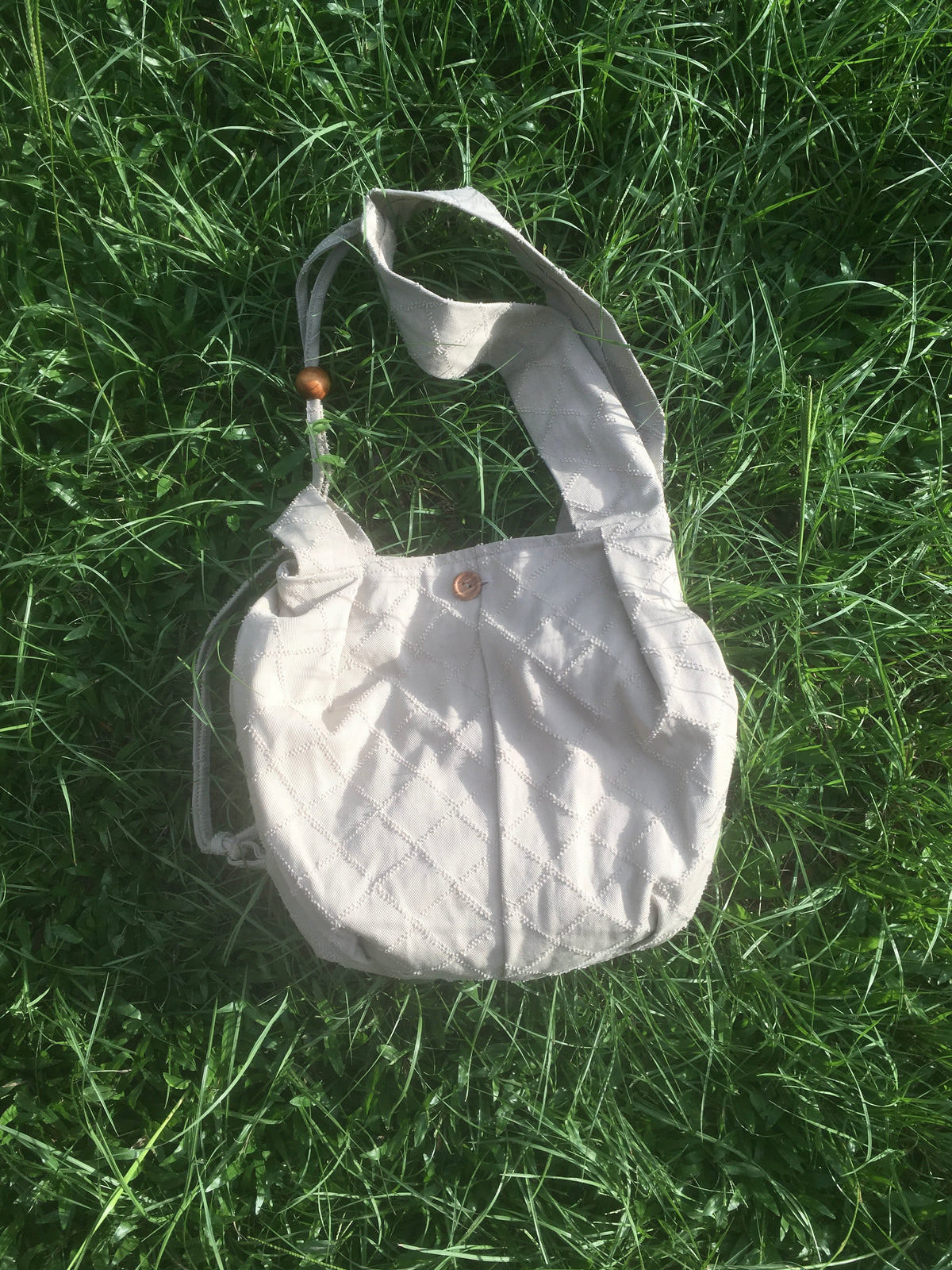 diamond stitch bag (beige)