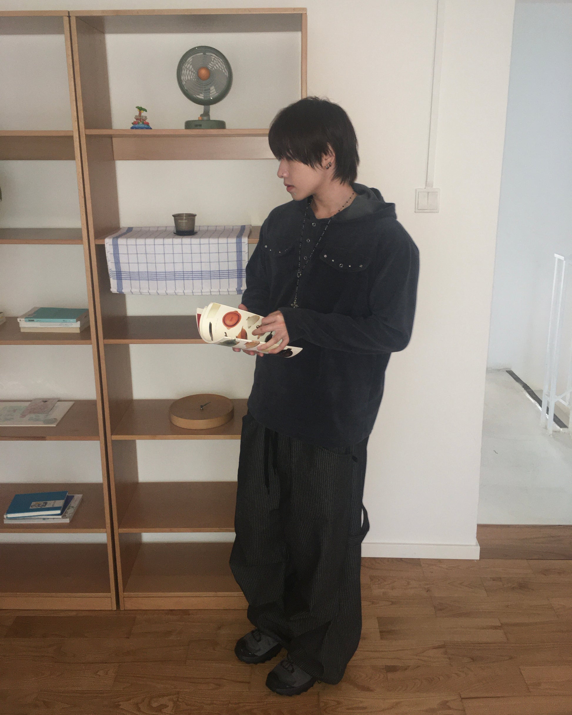 sun striped pants (black)