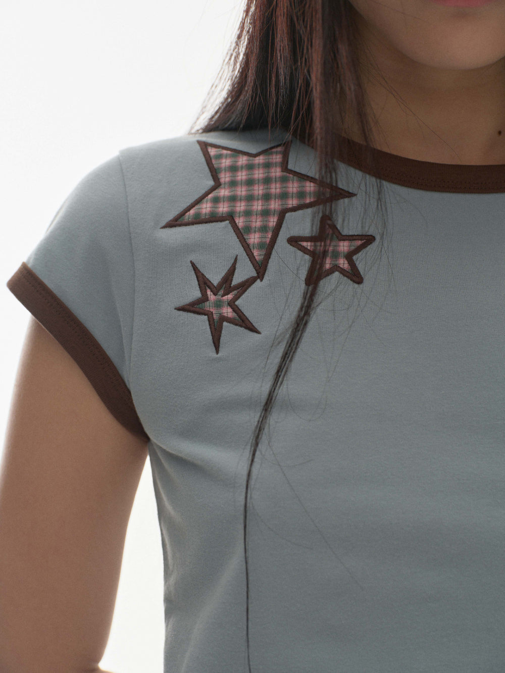 ✪【𝘱𝘳𝘦-𝘰𝘳𝘥𝘦𝘳】coyseio triple star ringer tee (2 color)