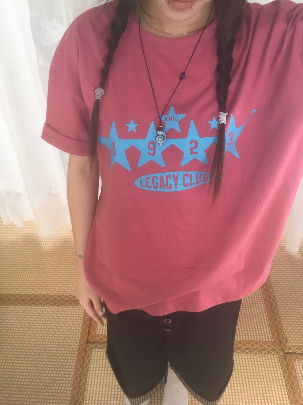 1923 star tee (raspberry)