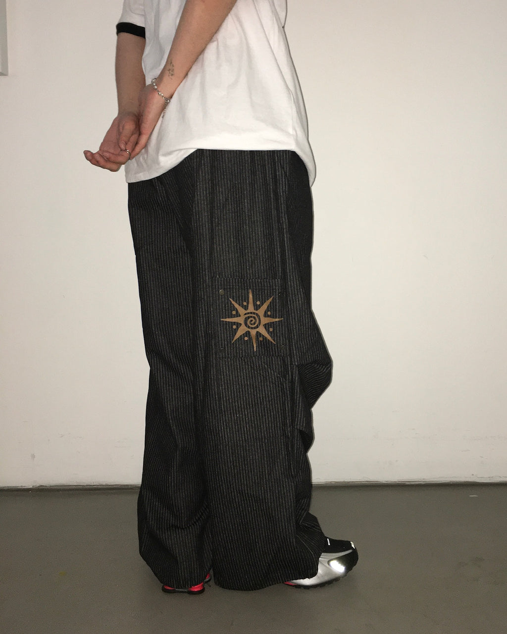 (in stock) rivet star stripe pants (blue)