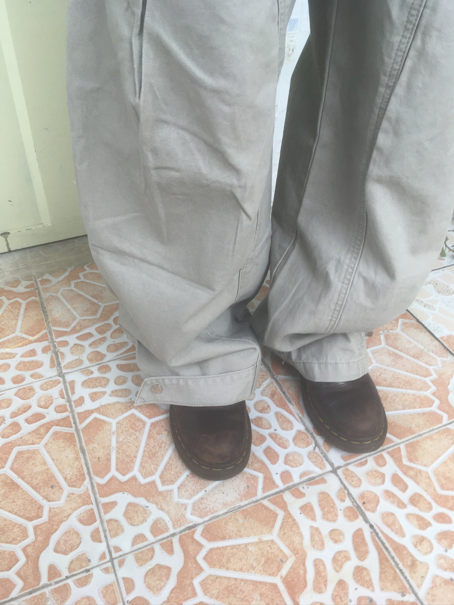 (★BEST) hem button cargo pants (beige)