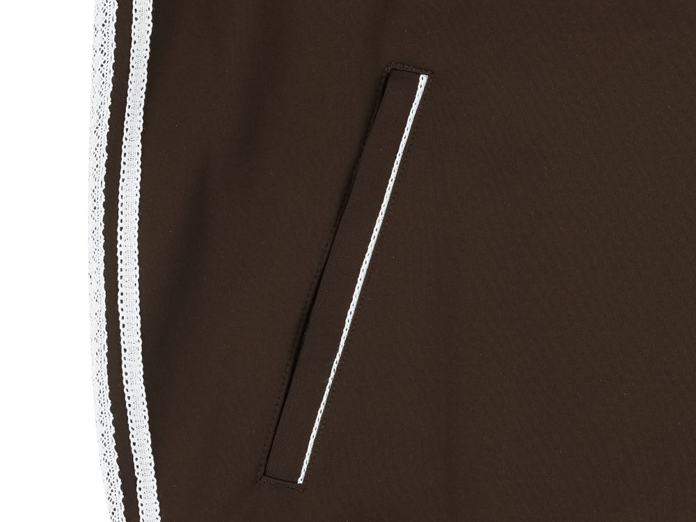 ✪【𝘱𝘳𝘦-𝘰𝘳𝘥𝘦𝘳】coyseio lace track jacket (brown)