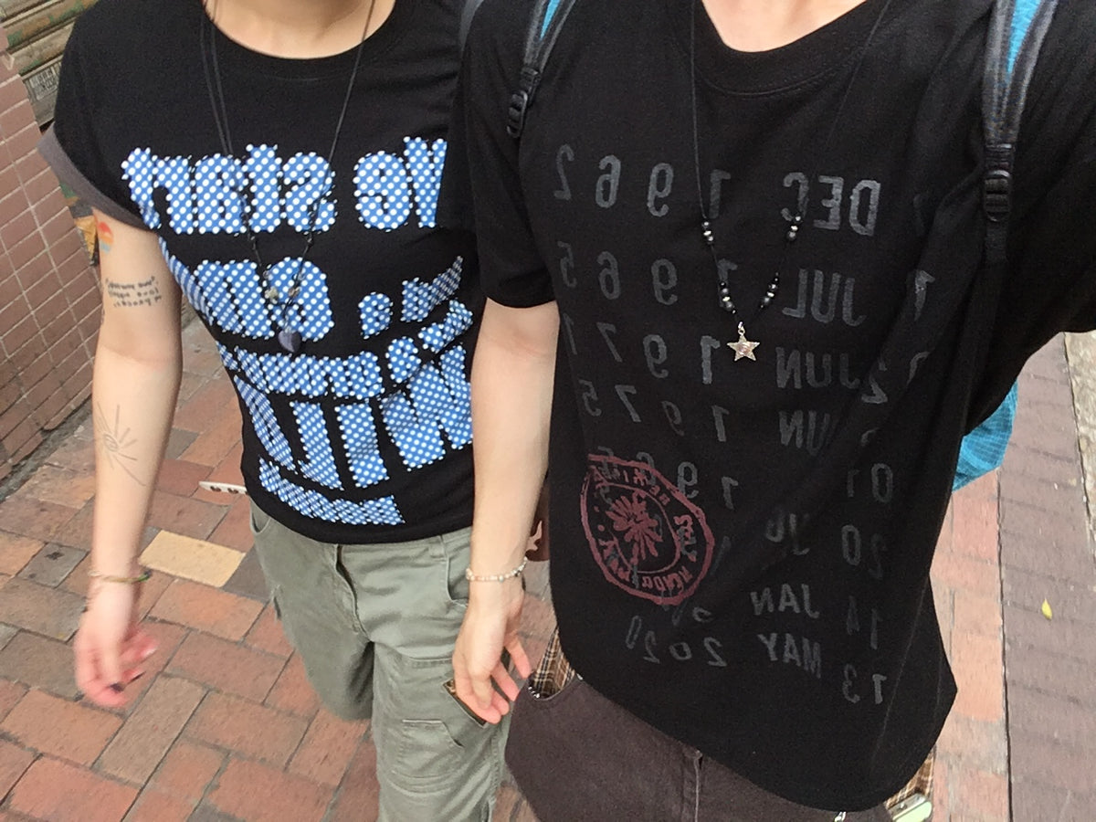 calendar print tee (black)