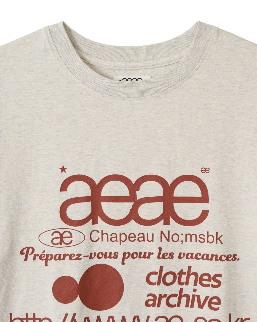 AEAE WEB LOGO T-SHIRTS (OATMEAL)