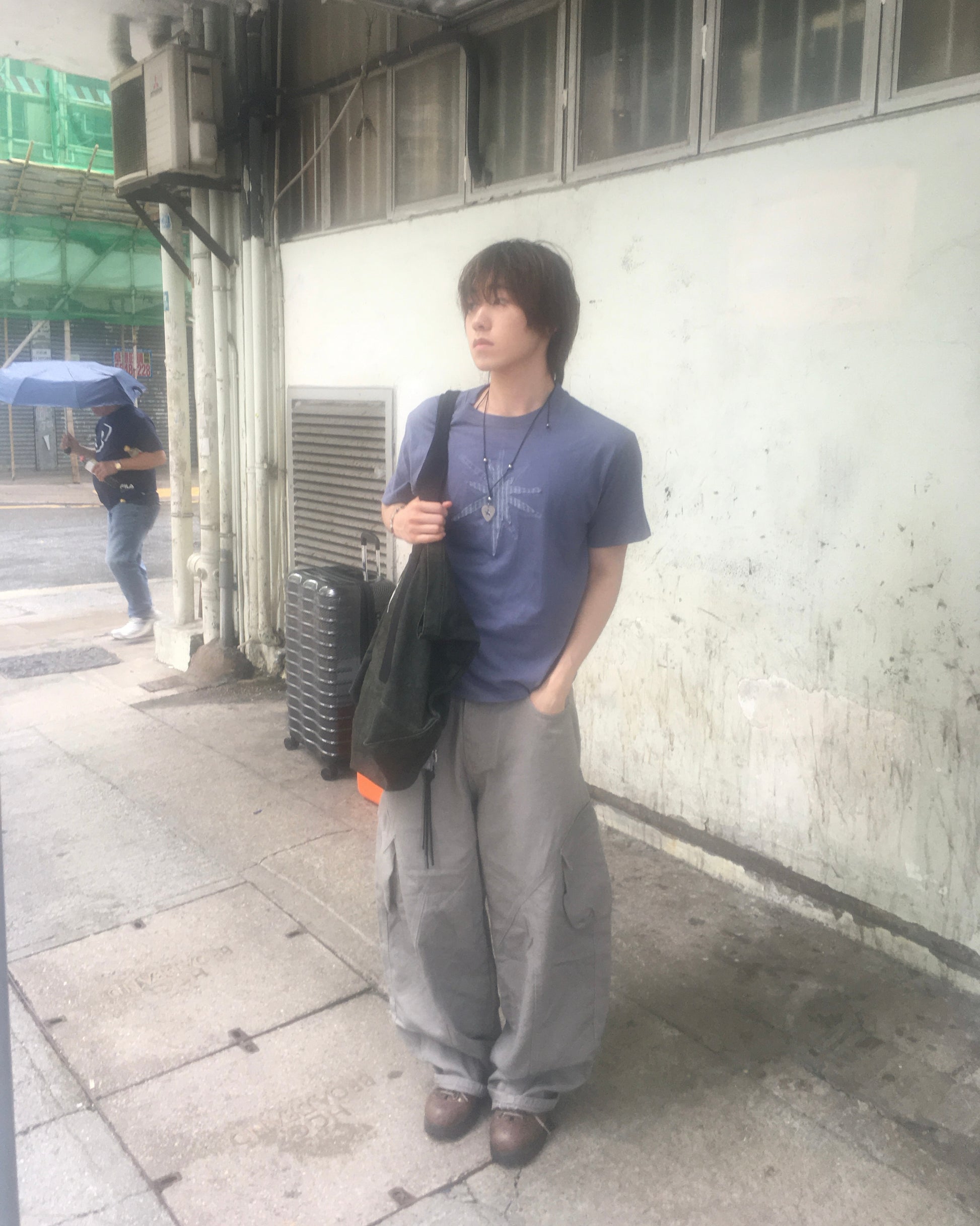 multi-seam cargo pants (grey)