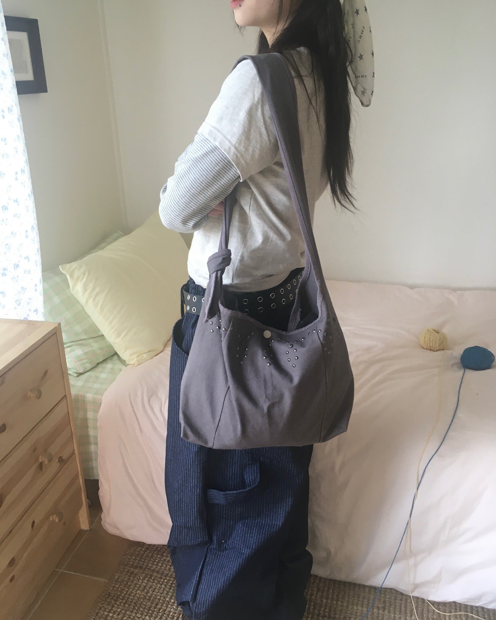 studded shoulder bag