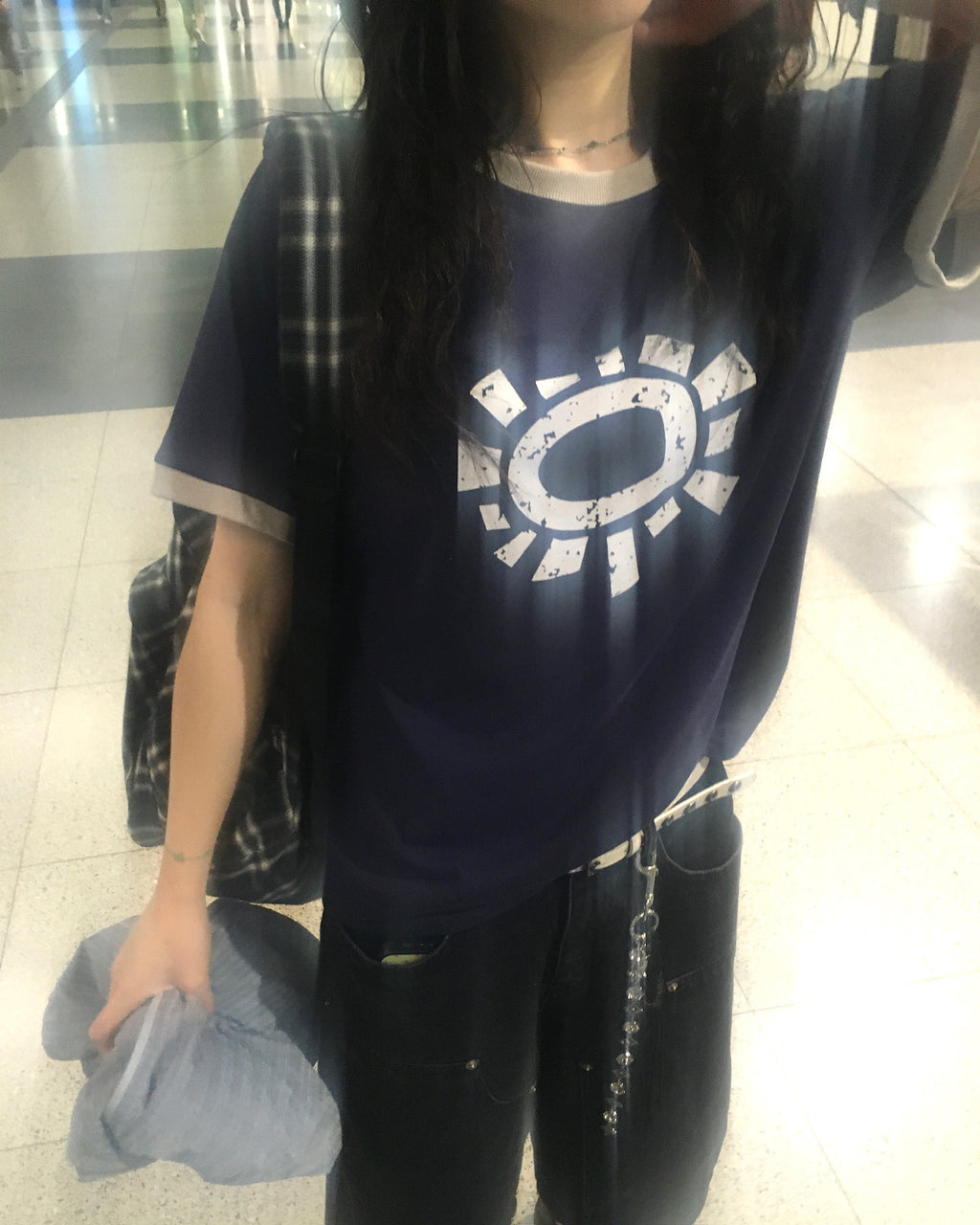 sun ringer tee (navy)