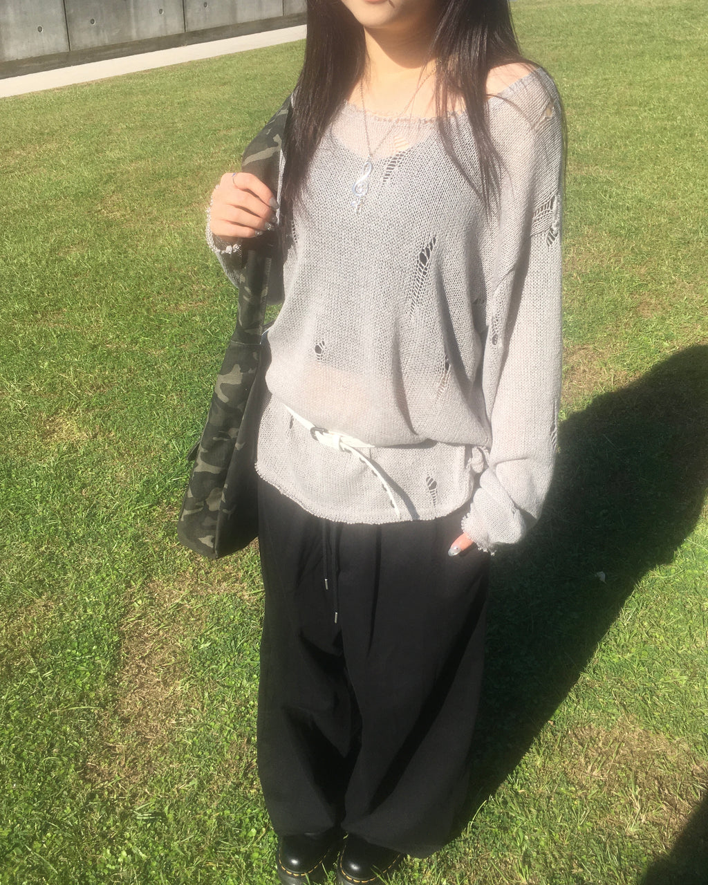 97 patch cotton pants (black)