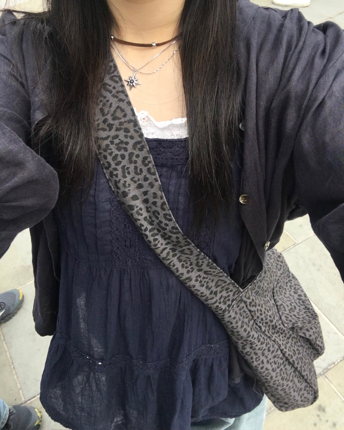 leopard shoulder bag