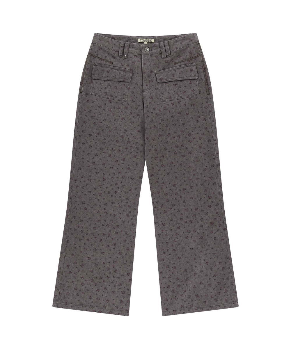 ✪【𝘱𝘳𝘦-𝘰𝘳𝘥𝘦𝘳】coyseio flower pattern pants (2 color)