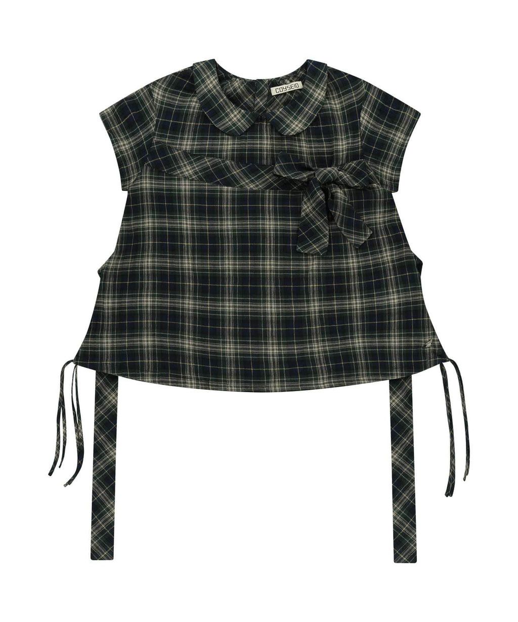 ✪【𝘱𝘳𝘦-𝘰𝘳𝘥𝘦𝘳】coyseio bow blouse (check)