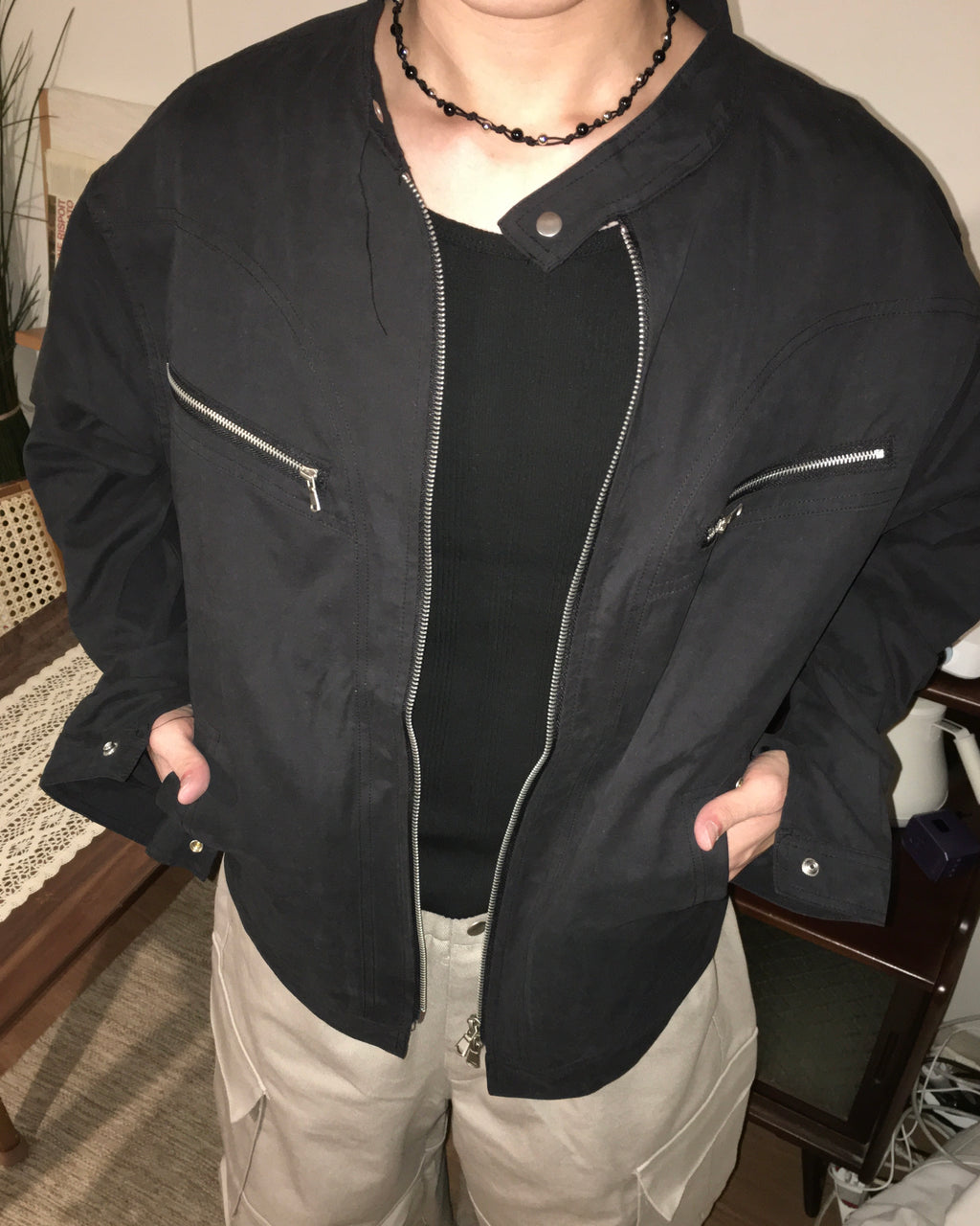 (in stock) motorstitch nylon jacket