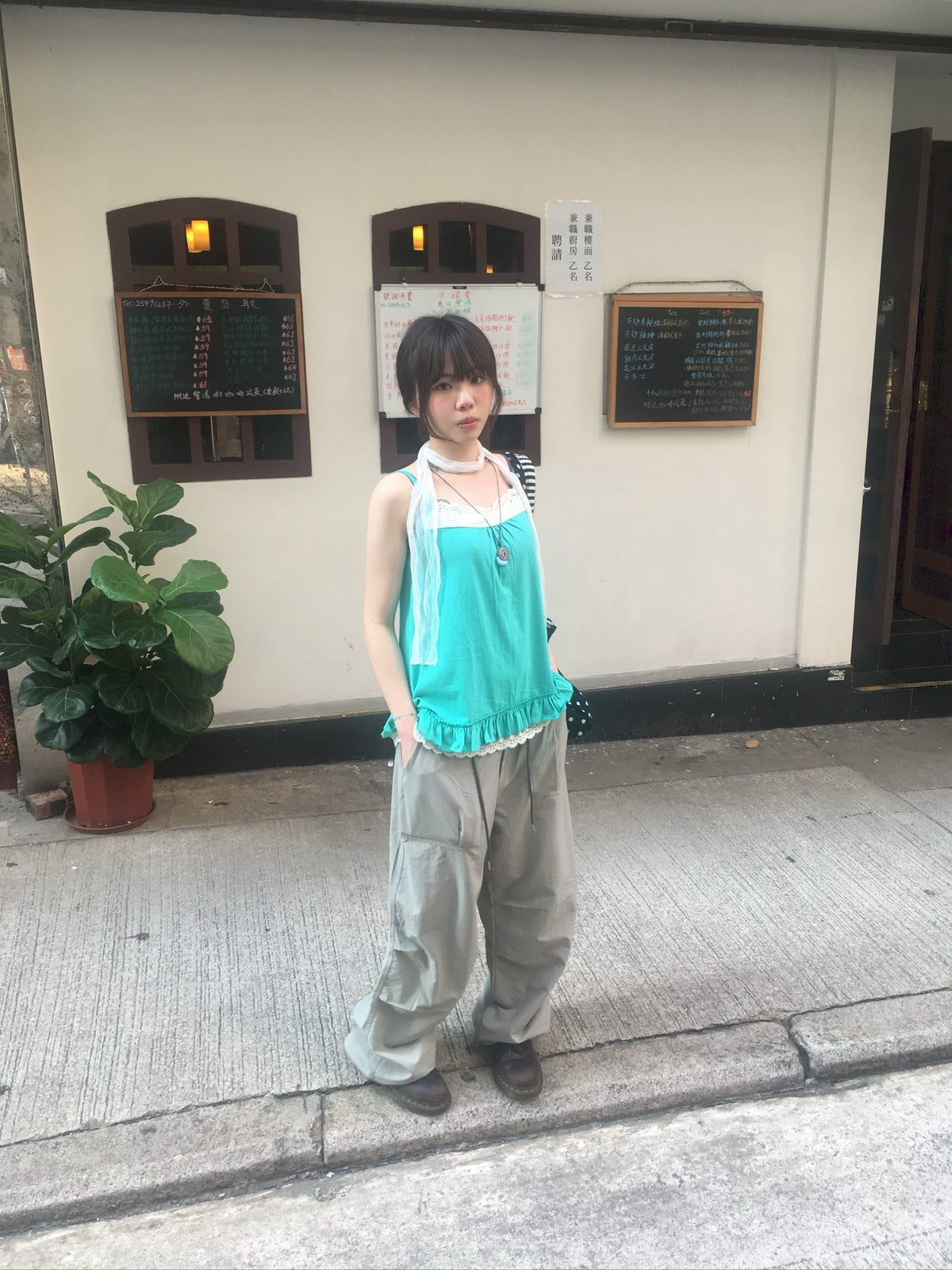 fatigue nylon pants (light khaki)