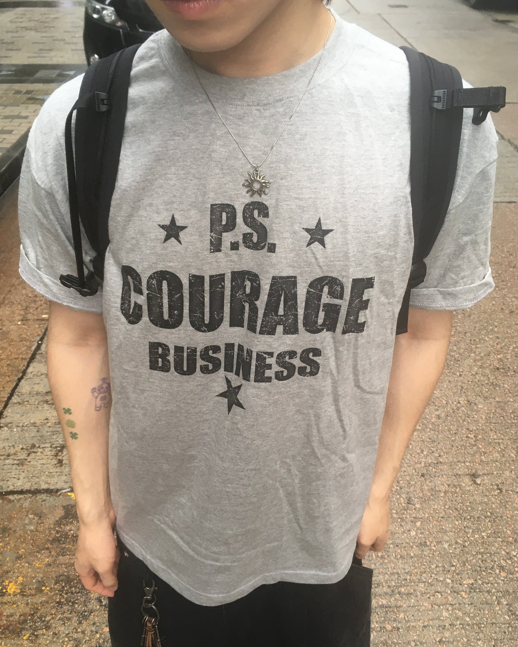 ps crop tee (grey)