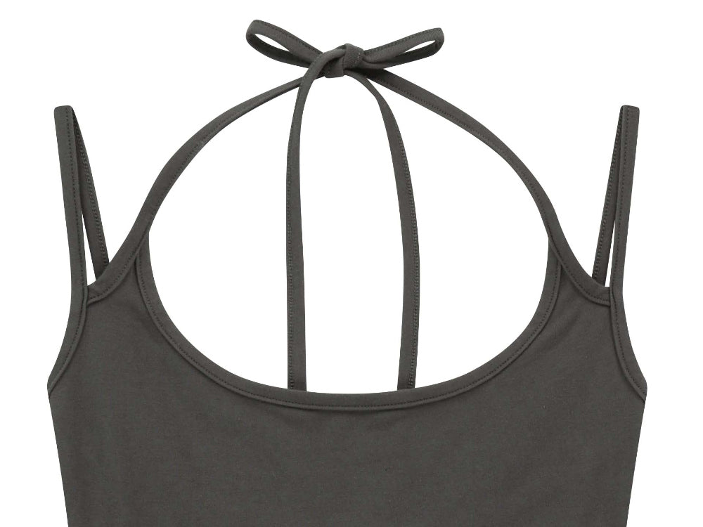 ✪【𝘱𝘳𝘦-𝘰𝘳𝘥𝘦𝘳】coyseio halter strap sleeveless (charcoal)