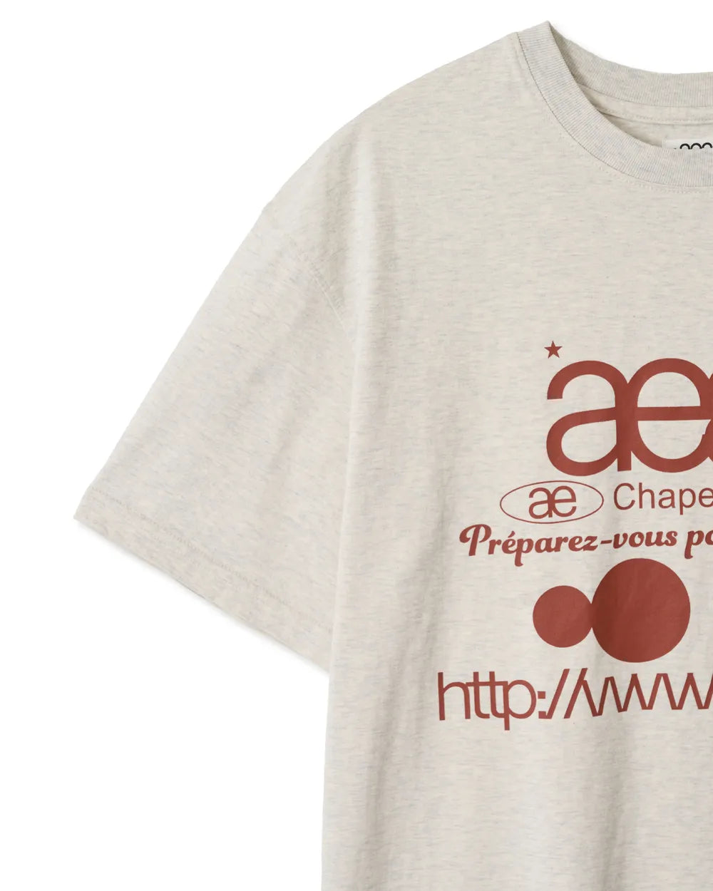 AEAE WEB LOGO T-SHIRTS (OATMEAL)