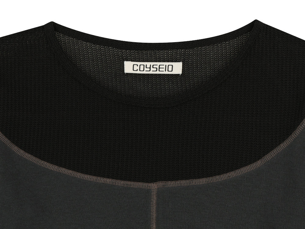 ✪【𝘱𝘳𝘦-𝘰𝘳𝘥𝘦𝘳】coyseio net stitch longsleeves (black)