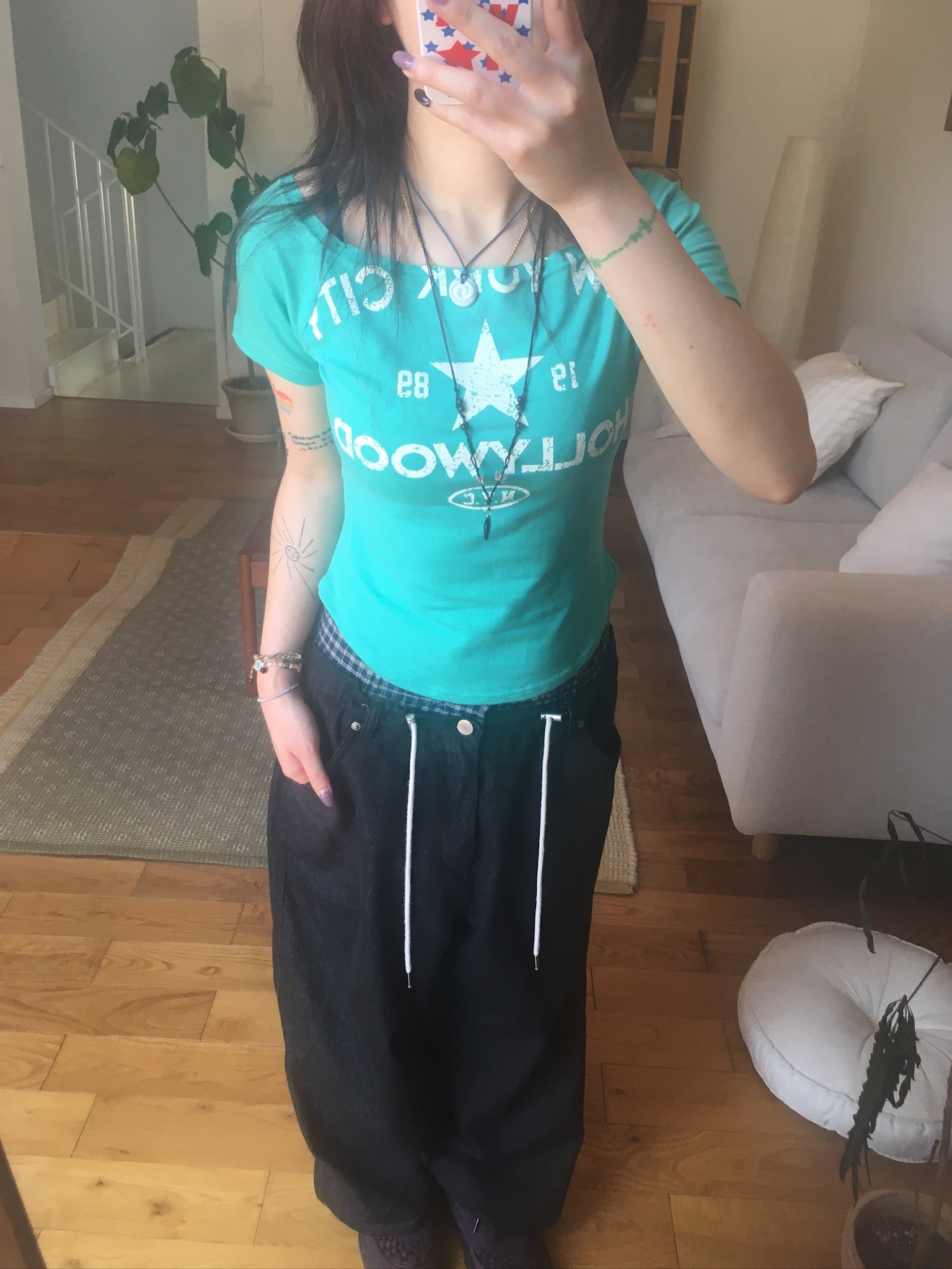 hollywood boat neck tee (mint)