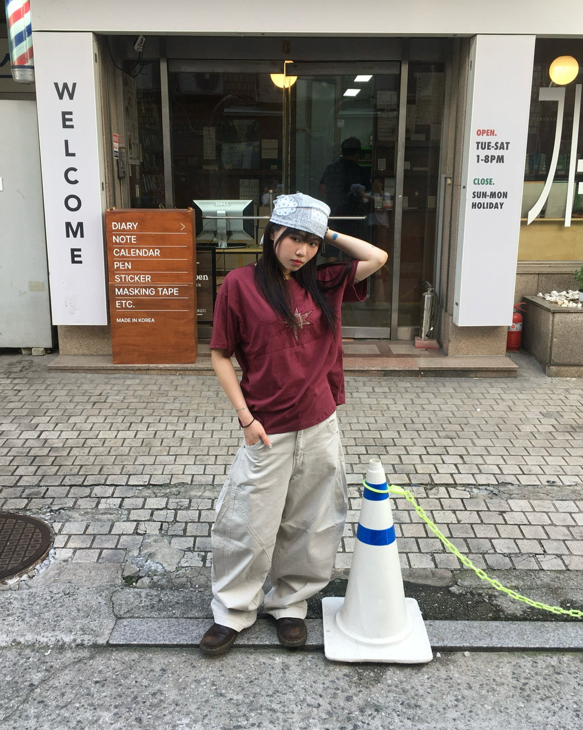 wavy chino pants (ivory)