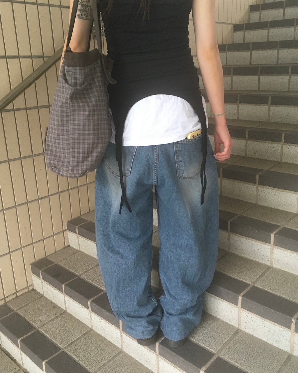 divi washed wide jeans (blue)