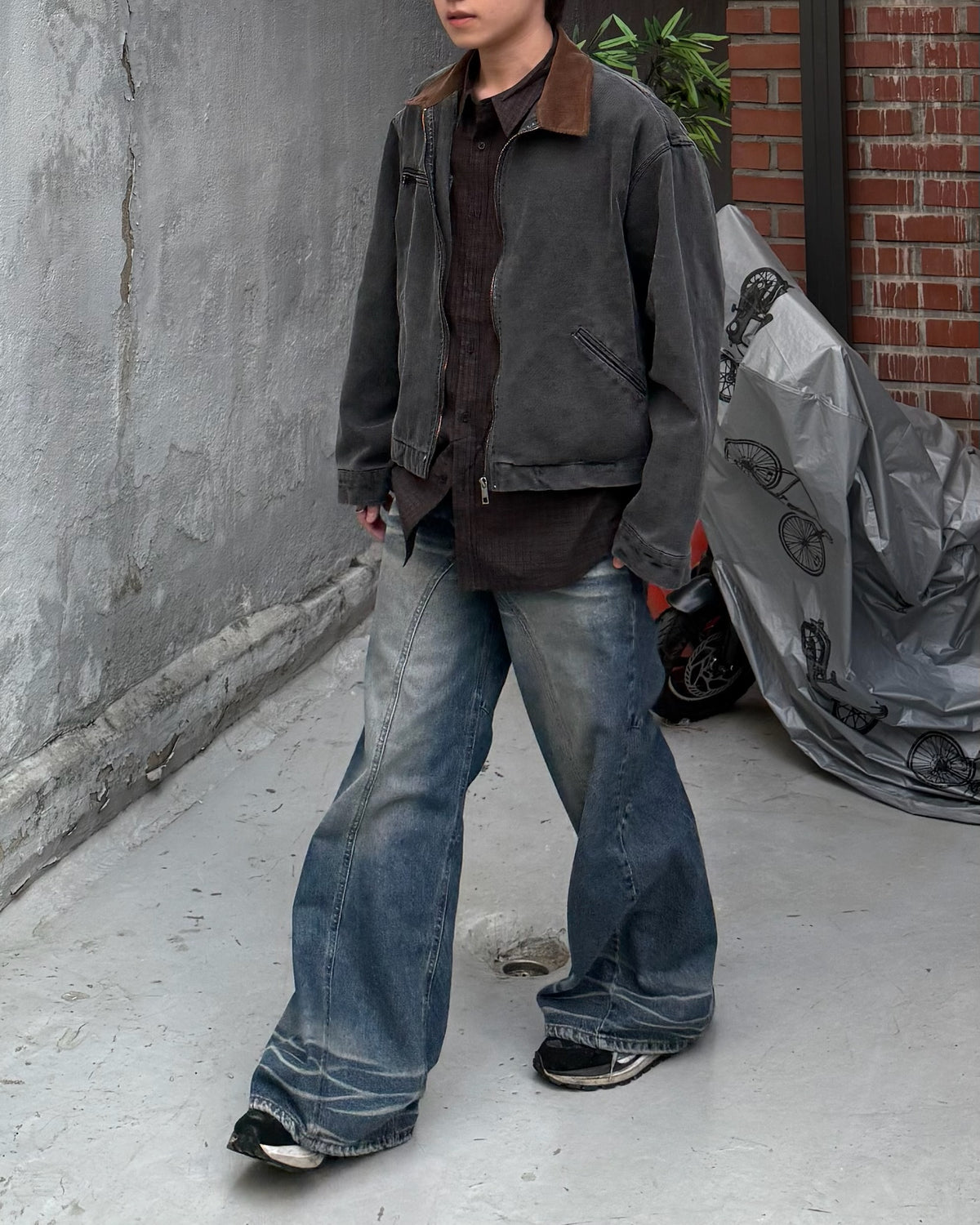 vintage carpenter jacket (charcoal)