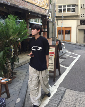 (in stock) zipper cargo balloon pants