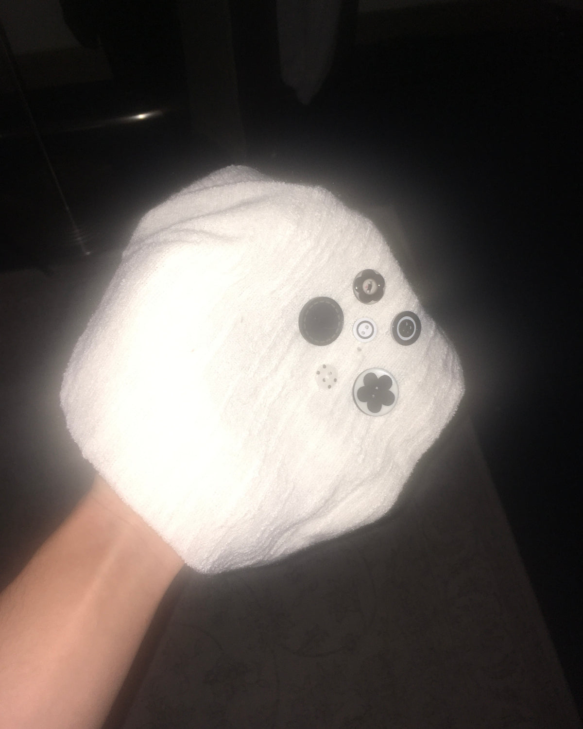 button beanie (ivory)