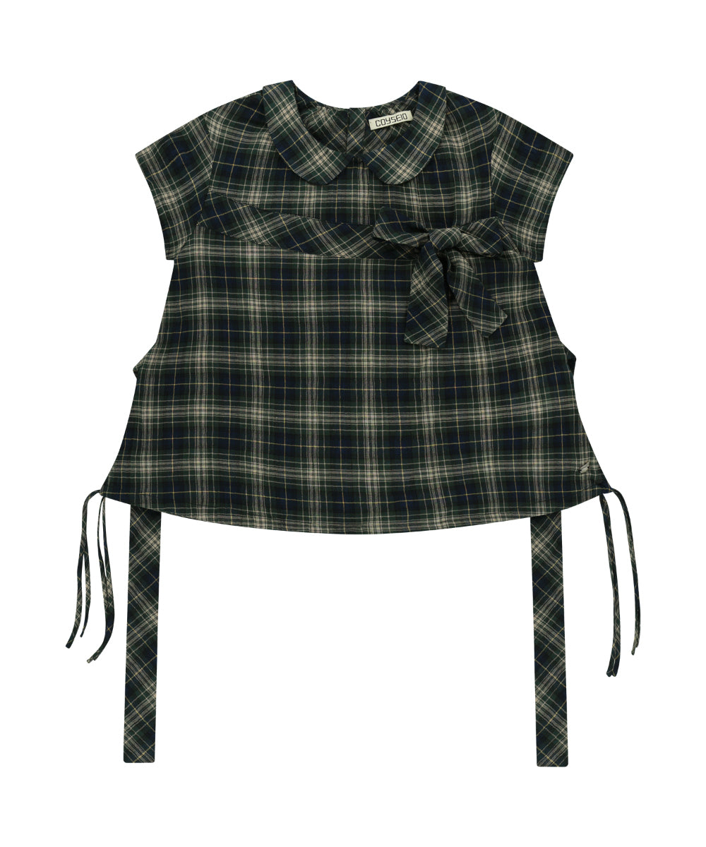 ✪【𝘱𝘳𝘦-𝘰𝘳𝘥𝘦𝘳】coyseio bow blouse (check)