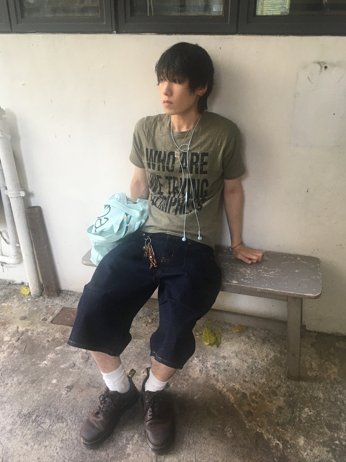impress slub tee (khaki)