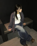 simple smoke wide jeans