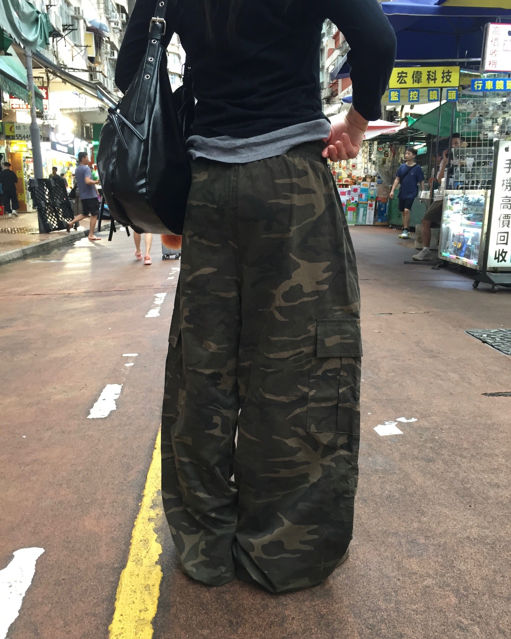 (in stock) military camo work pants (khaki)