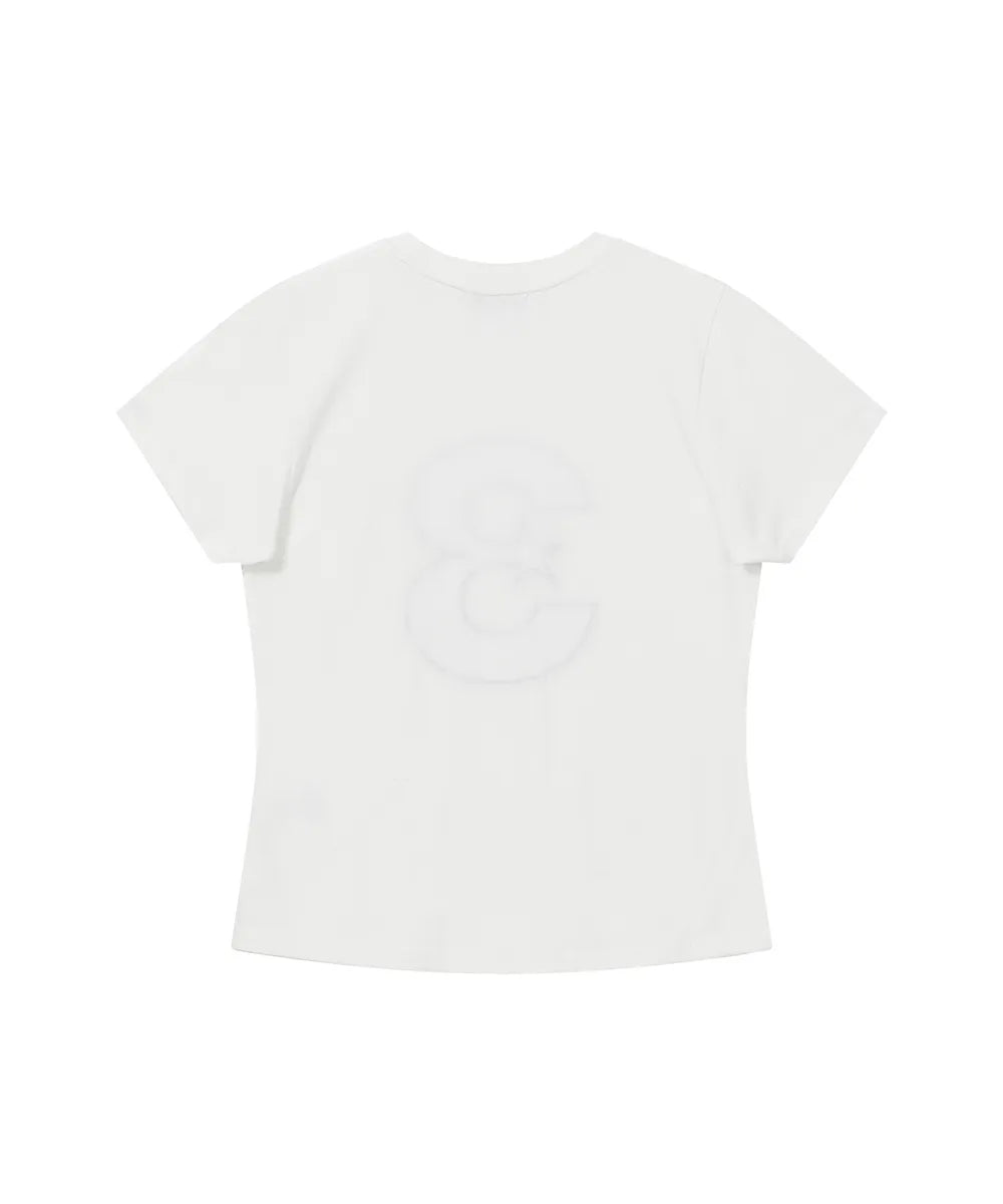 BAUF 3 LOGO DOT SLIM FIT T-SHIRT (white)
