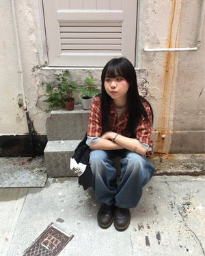 (in stock) london crop checked shirt (red)