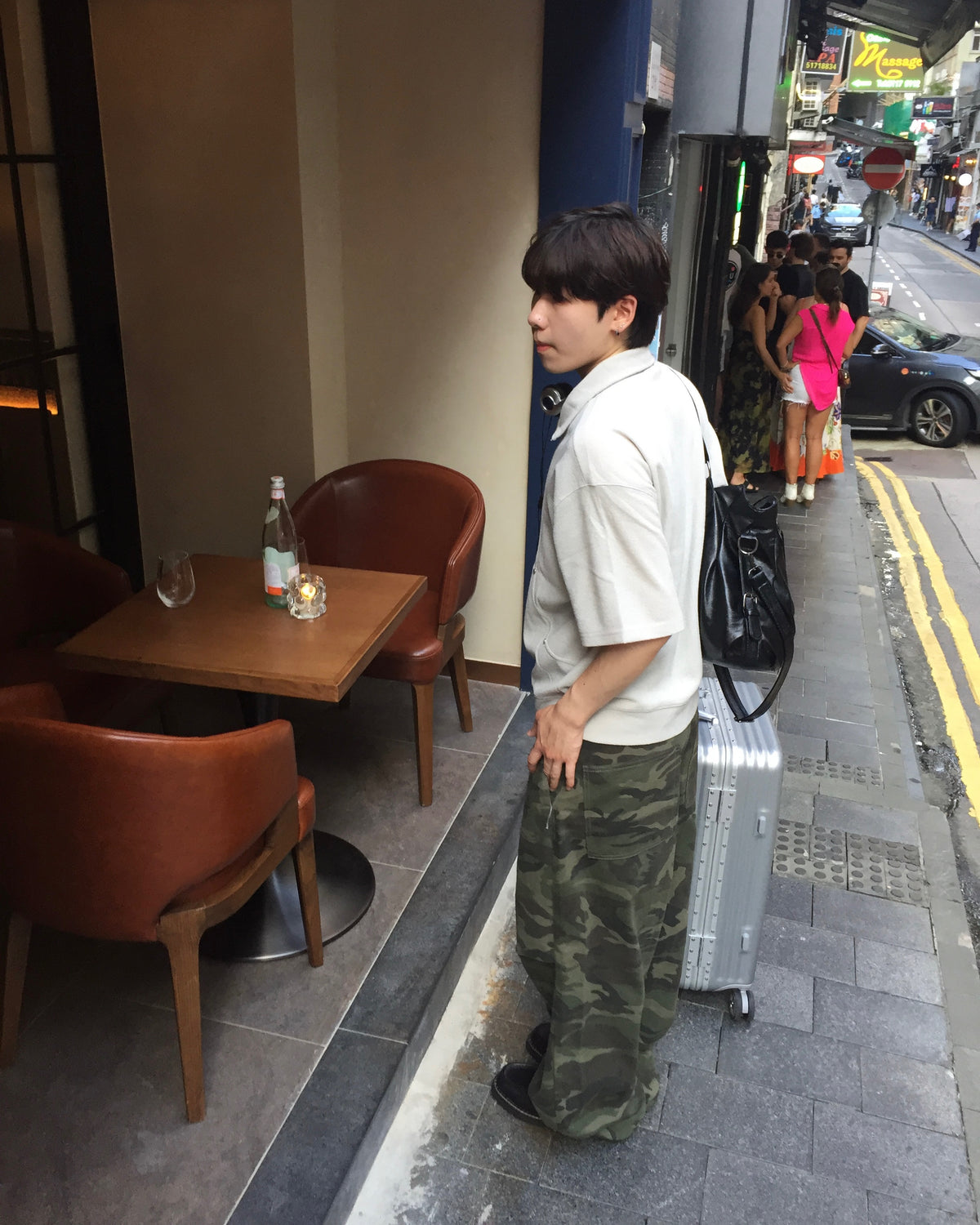 camo washed pants (khaki)