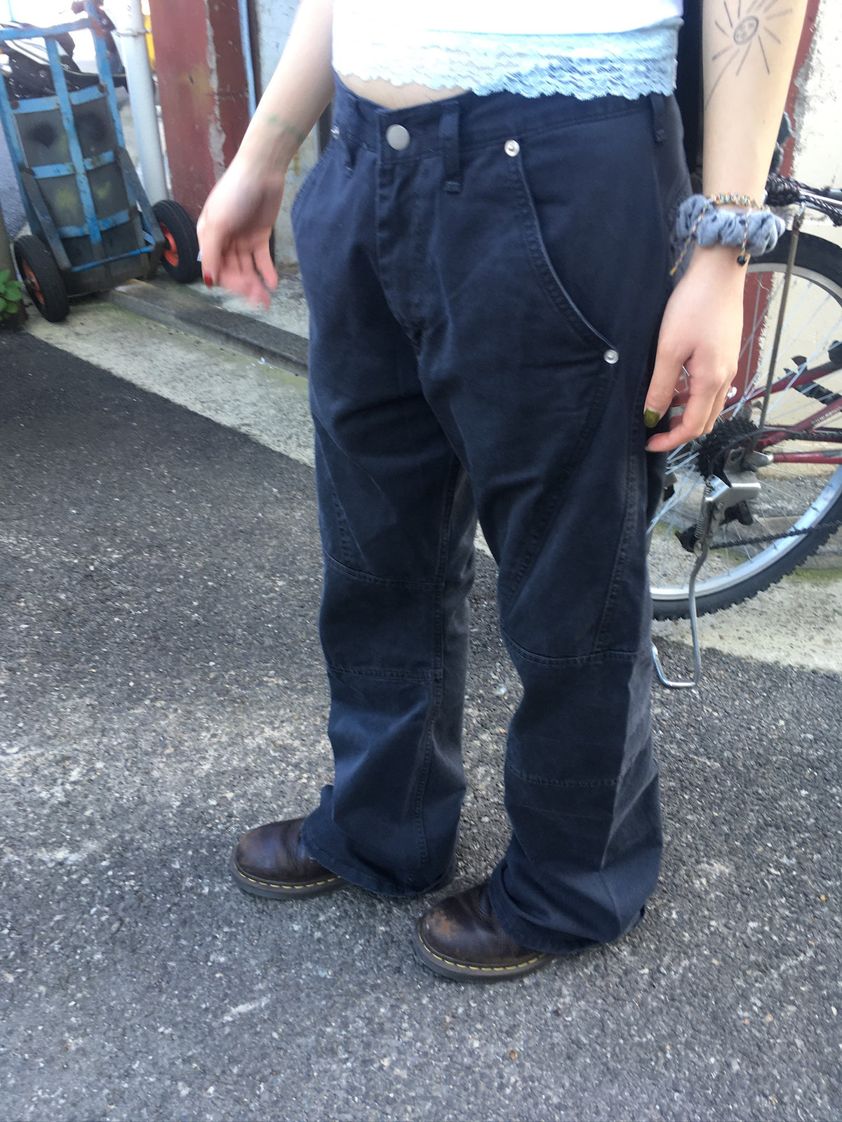 vintage flared pants (charcoal)