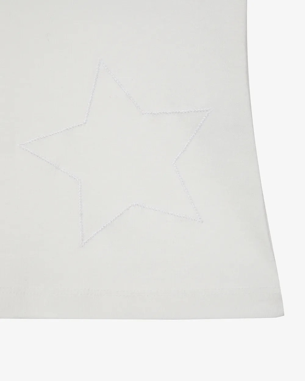 AEAE CHECK STAR TEE (WHITE)