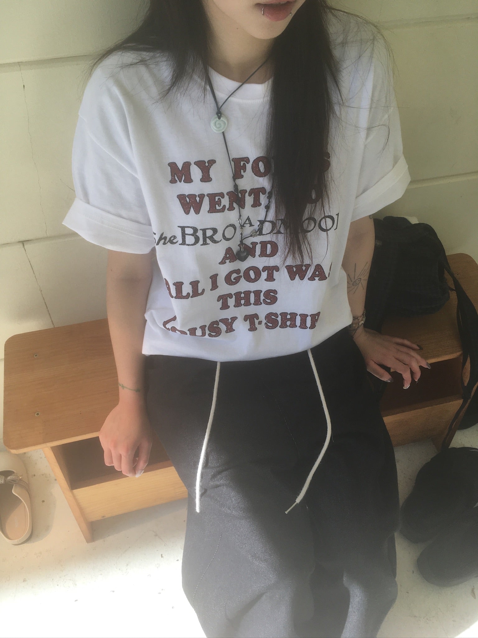 vintage lousy tee (white)