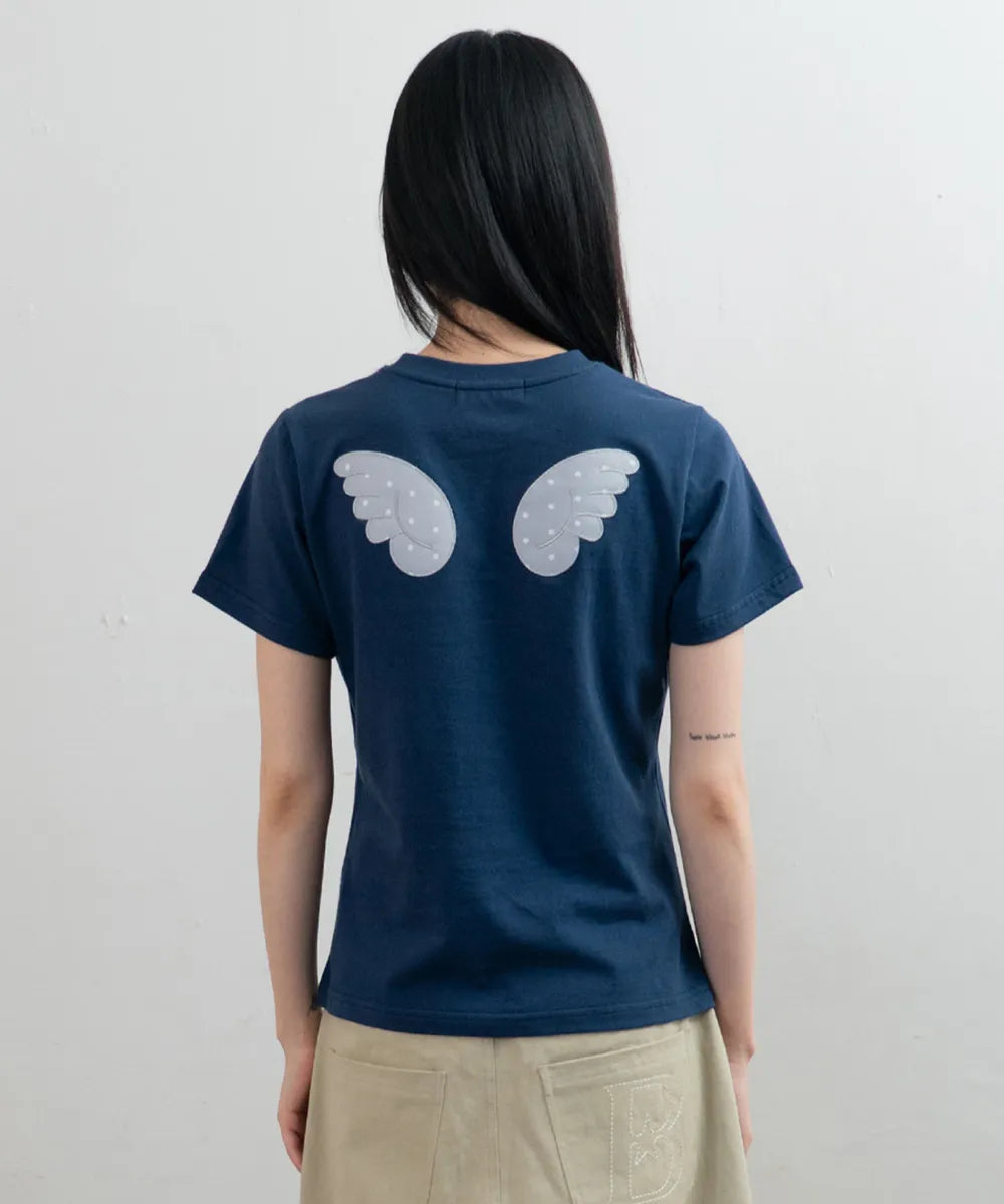 BAUF ANGEL WING SLIM FIT T-SHIRT (NAVY)