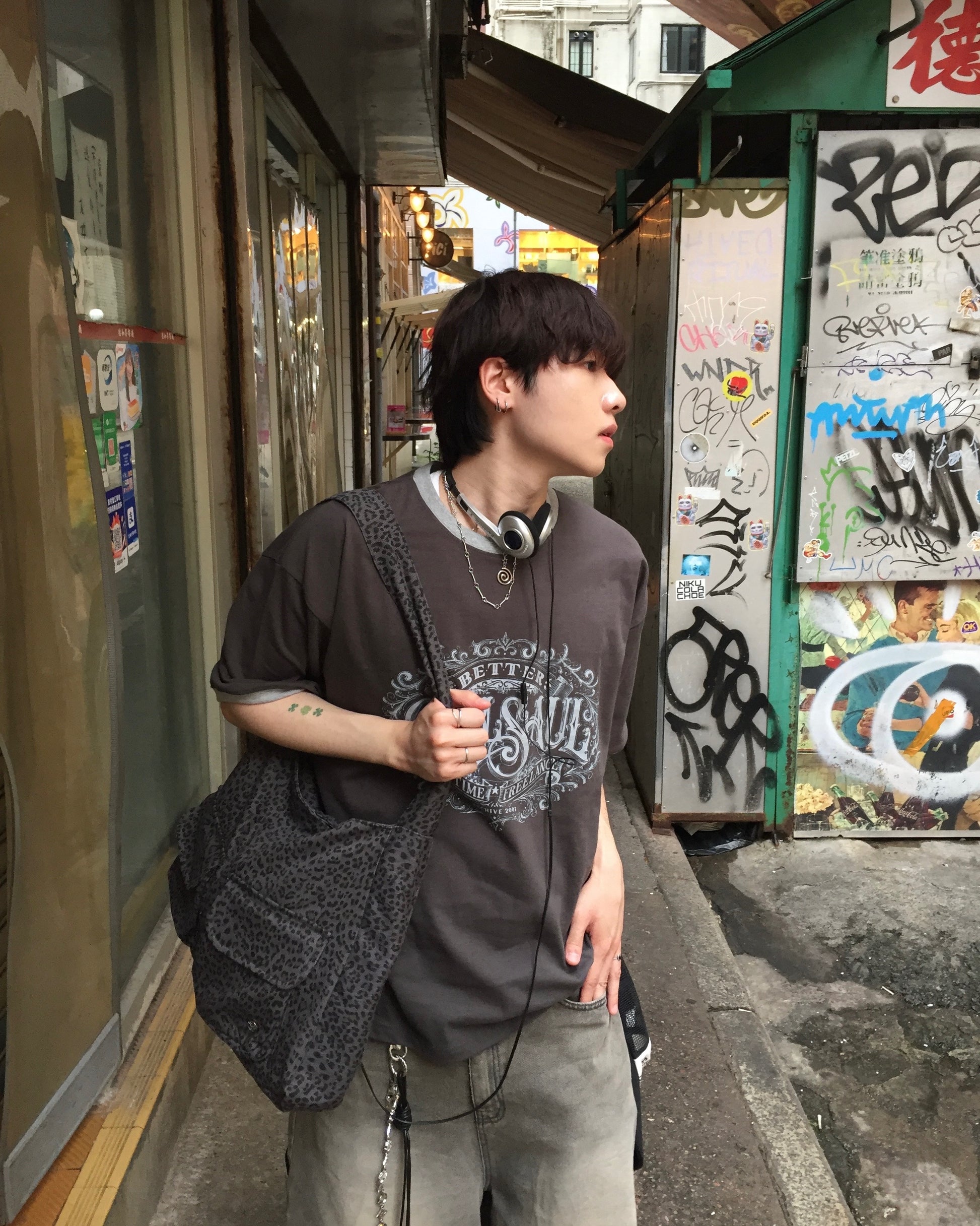 leopard shoulder bag
