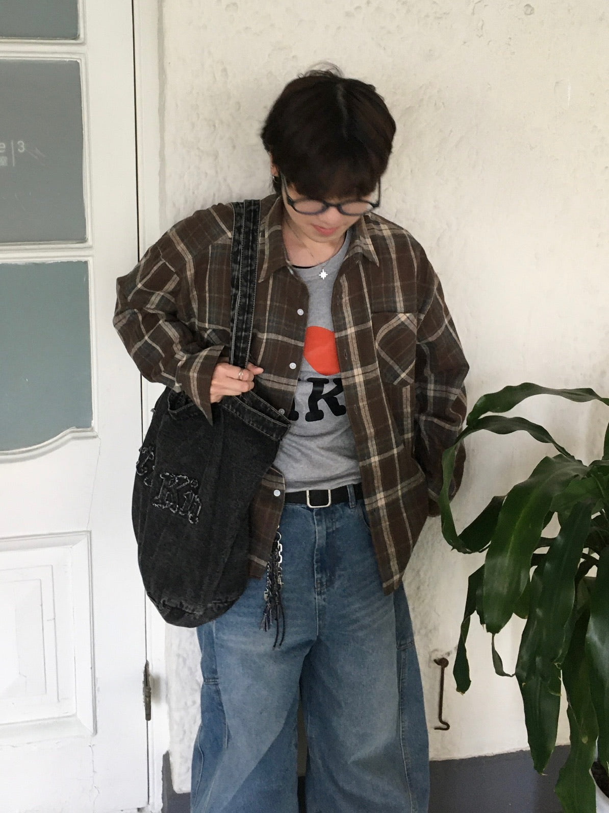 checked cotton shirt