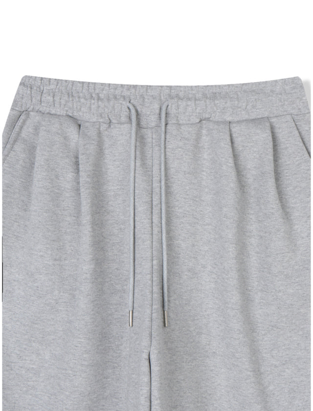 spiral half sweat pants (black)
