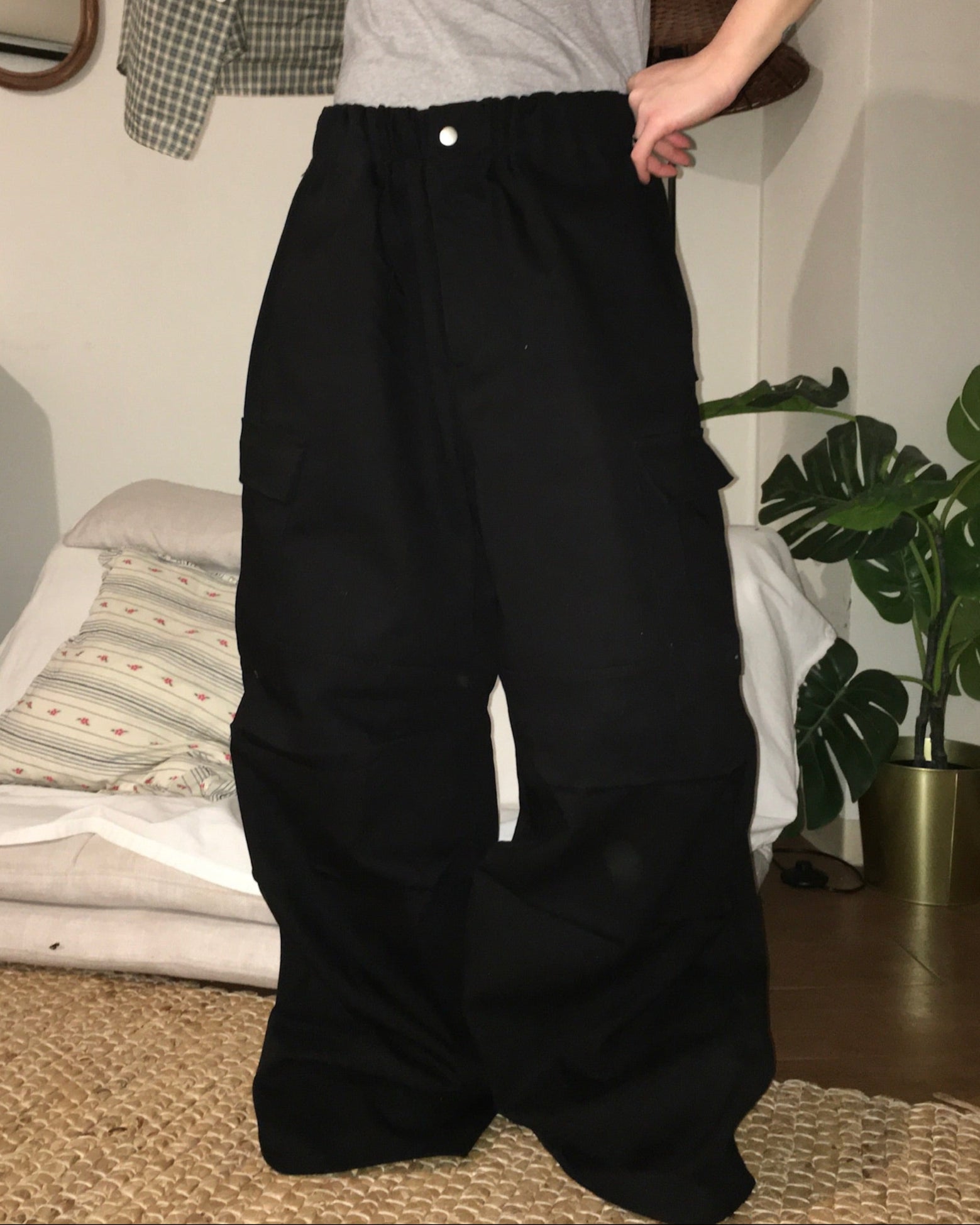 (in stock) double knee cargo pants