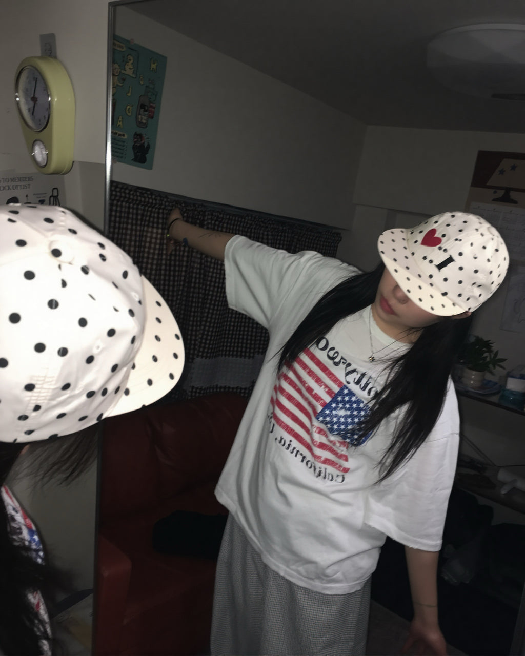 heart dot cap (beige)