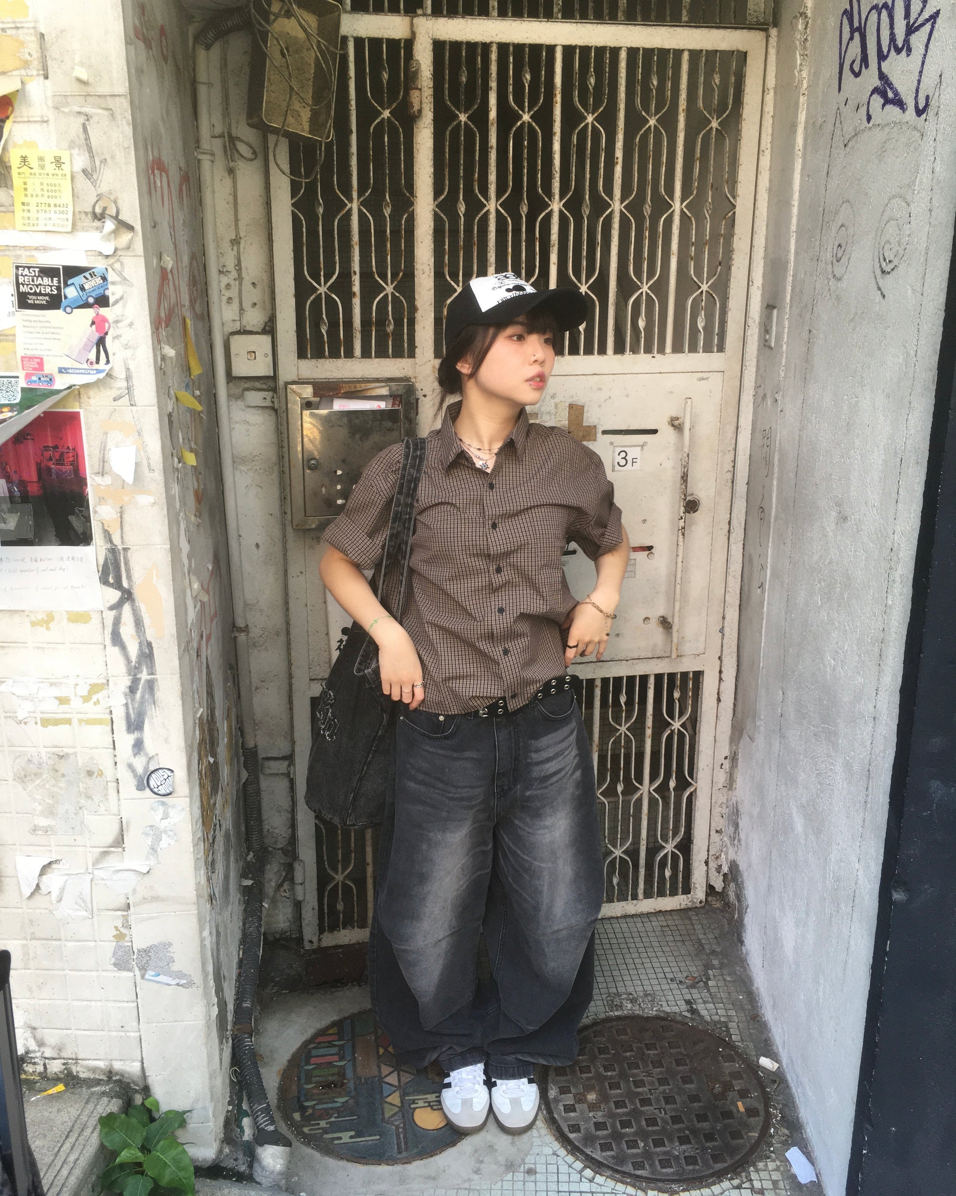 kudo wide jeans (black) (women wear)
