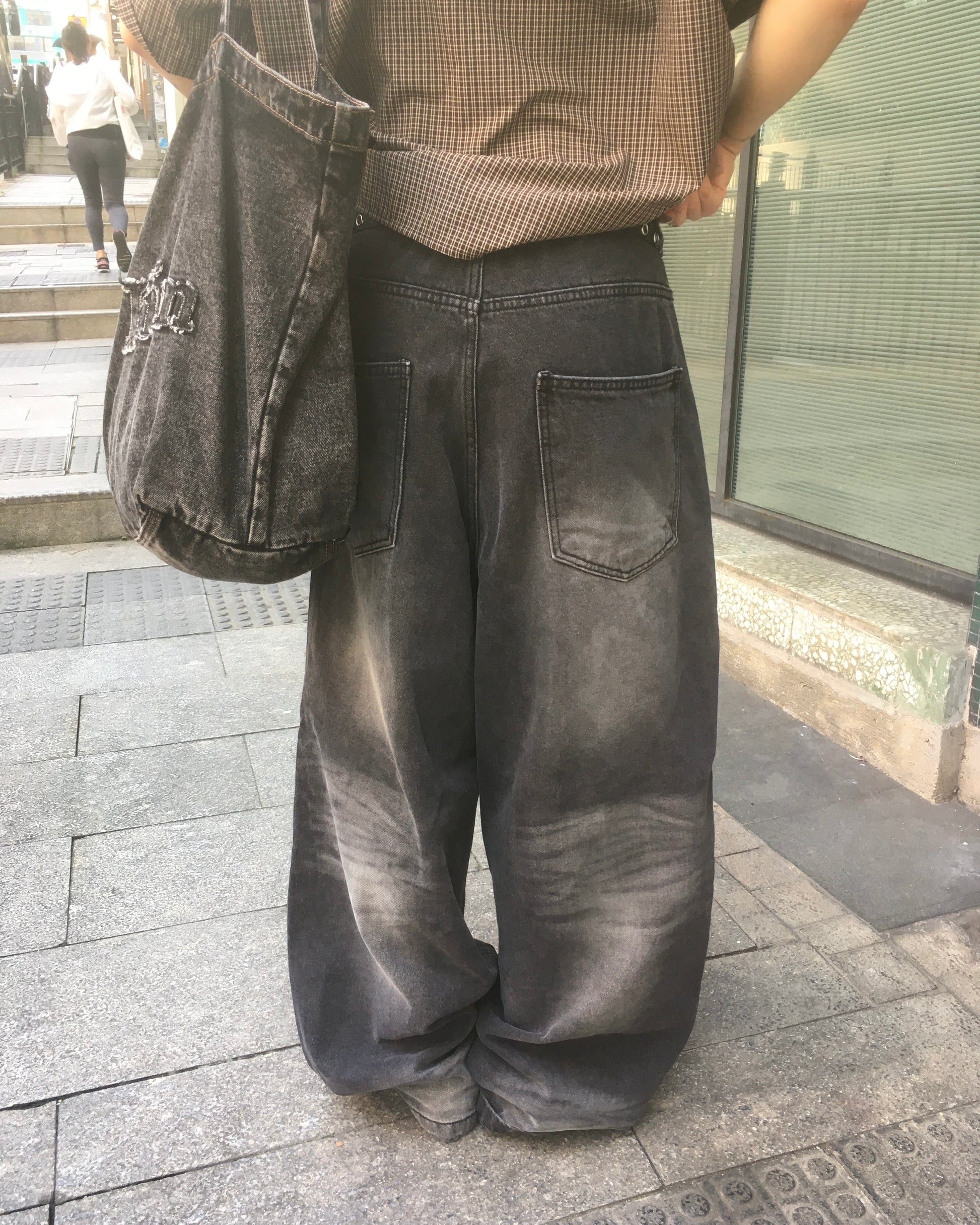 kudo wide jeans (black) (women wear)