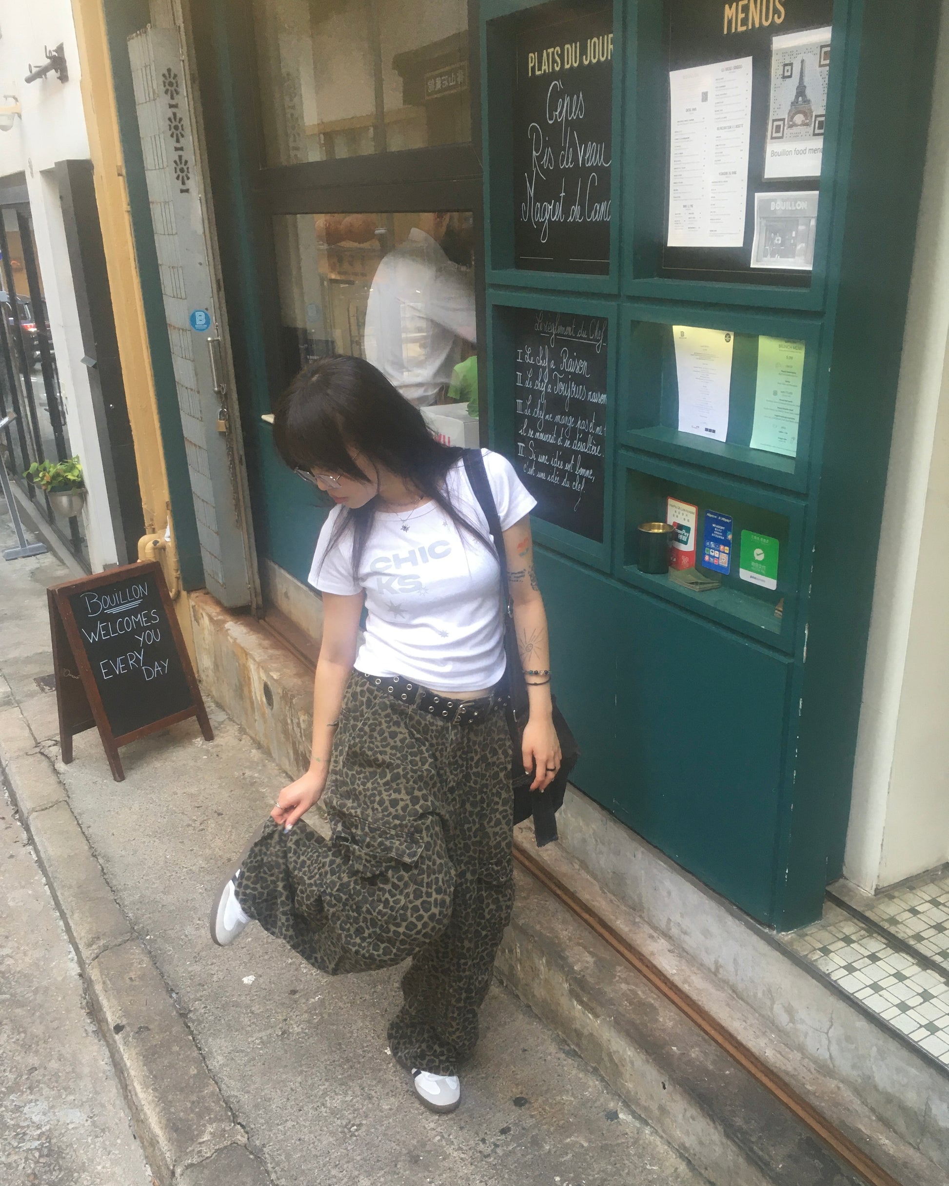 leopard work pants (women wear)
