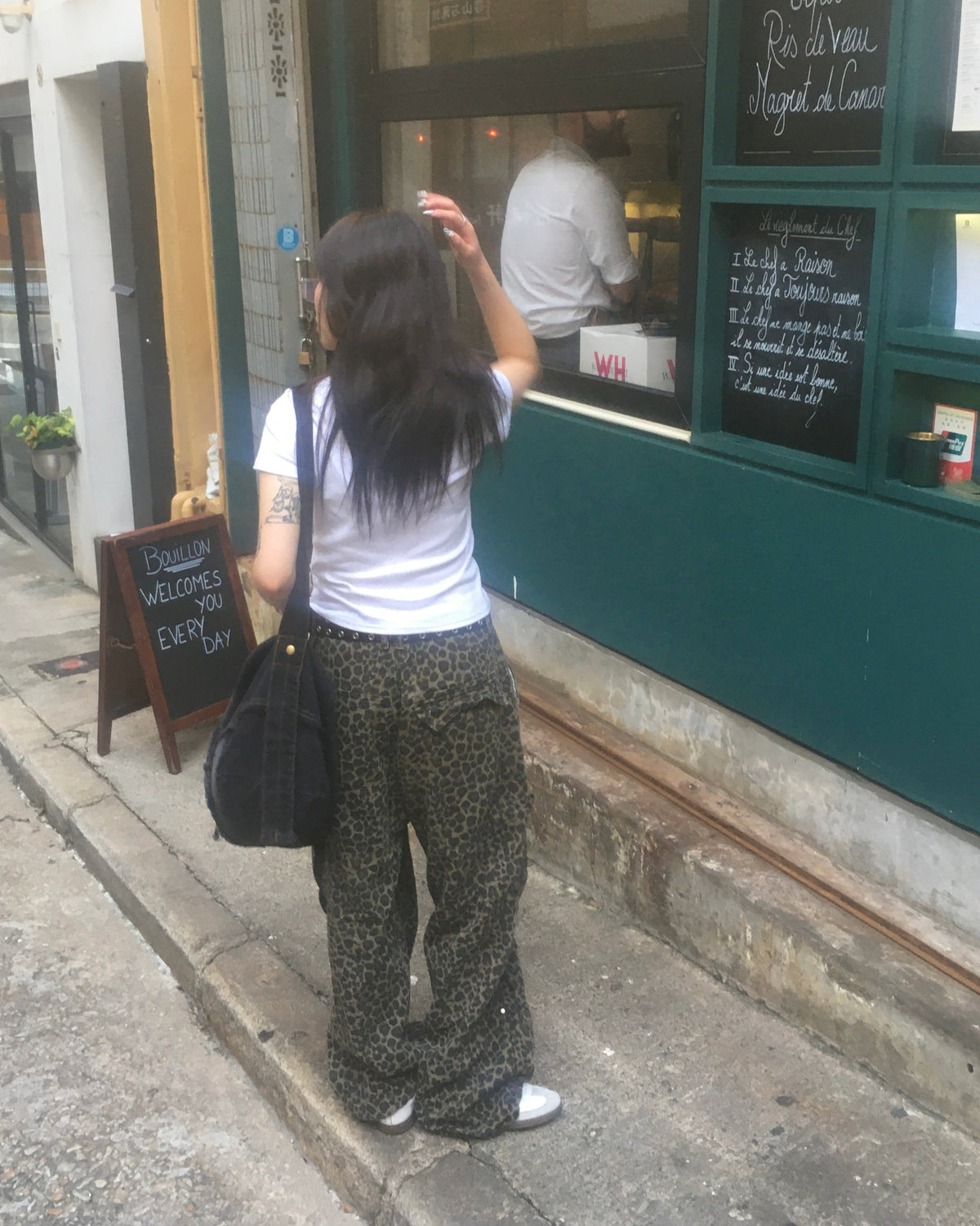 leopard work pants (women wear)